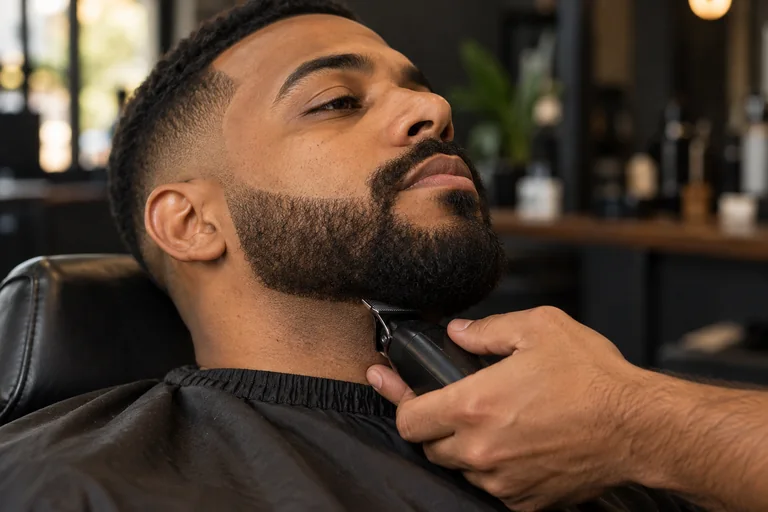 Foto ilustrativa de acabamento de barba