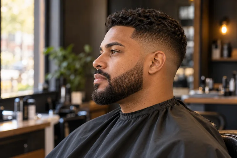 Foto ilustrativa de cabelo e barba finalizados